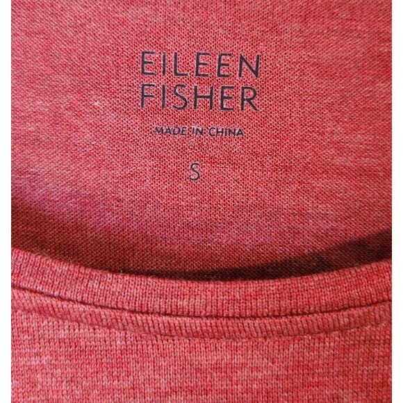 Eileen Fisher Linen Gauze Boxy Tie Front Top & Camisole Set M/S Coral Red - Picture 5 of 9